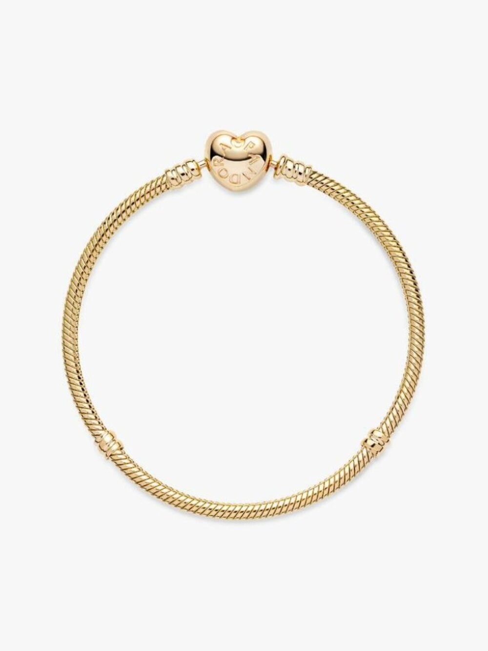 Pandora Moments Heart Clasp Snake Chain Bracelet - Picture 3 of 5